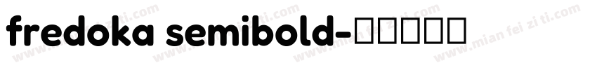 fredoka semibold字体转换